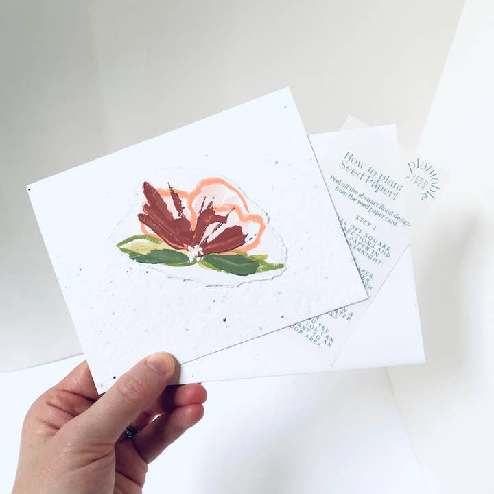 Atelier By Cat - Wholesale Everyday Greeting Card - Hand Painted Seed Paper Cards, Plantable Eco Friendly