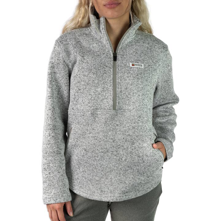 New Frontier - Wholesale Sweatshirt – Women's - Women's Premium 1/4 Zip Pullover (Ash)0