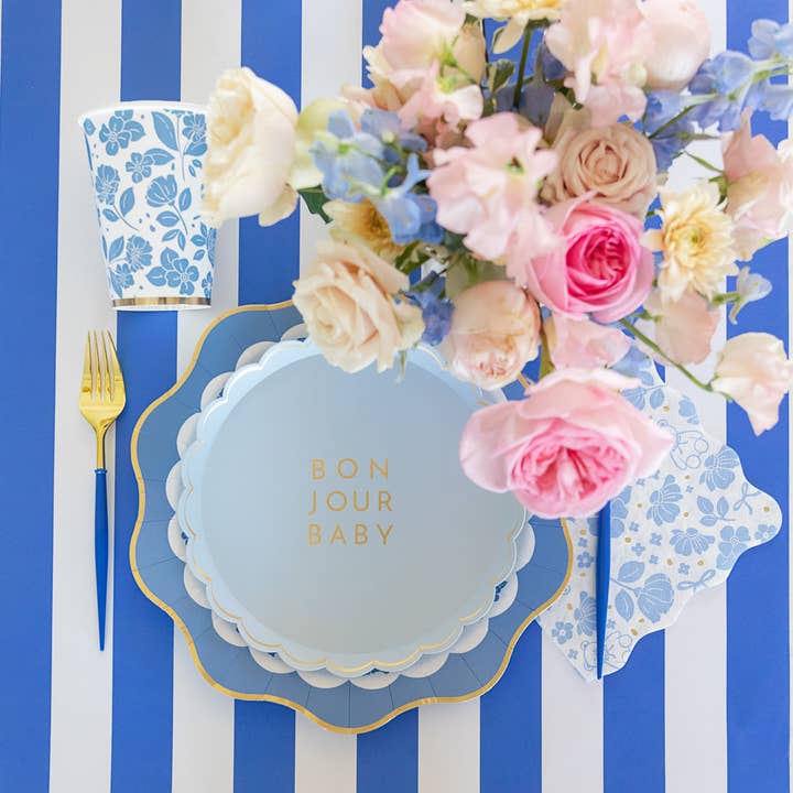 Bonjour Fête - Wholesale Disposable Plate - BONJOUR BABY SKY BLUE SMALL PLATES