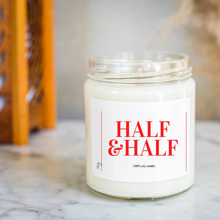 HALF AND HALF SOY CANDLE for wholesale by Oh D'Luxe Candle Company