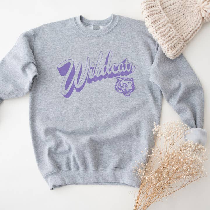WILDCATS Grafisk Unisex Fleece Pullover for engroshandel hos Shamaim
