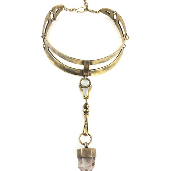 Jan Hilmer + Sparrow - Wholesale Choker/Collar - cross collar w crystal