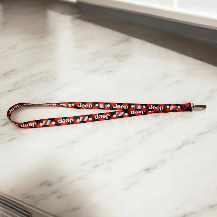 Lanyard - Jeep Buffalo Plaid for wholesale by Detroit Shirt Co.