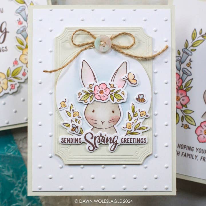 Primavera de Cuento - Juego de 4 - Plantillas Coordinadas de 15x15 cm para venta al por mayor de Honey Bee Stamps