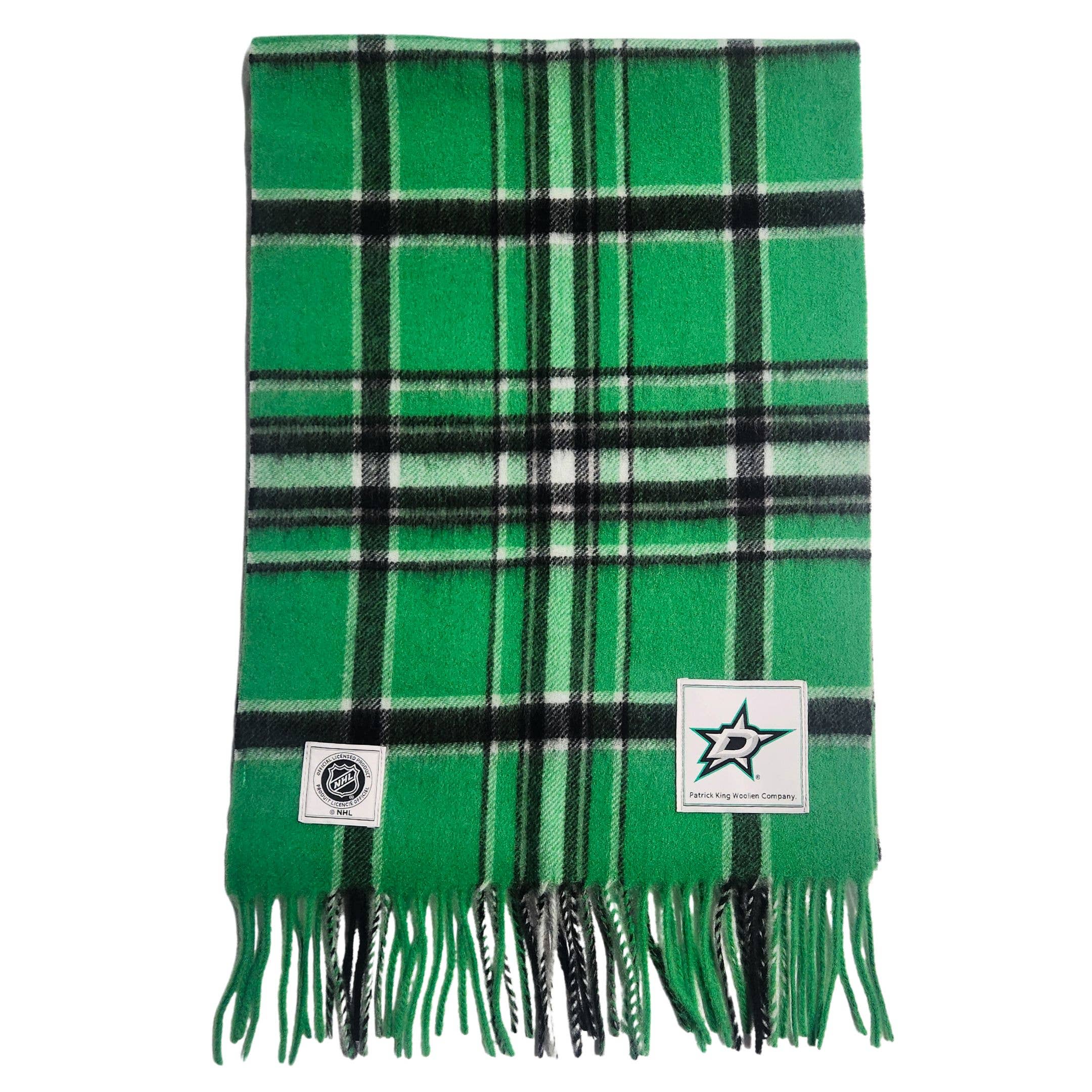 Patrick King Woollen Company – Engroshandel Tørklæde - Unisex – Dallas Stars ekstra langt lammeuld tørklæde4