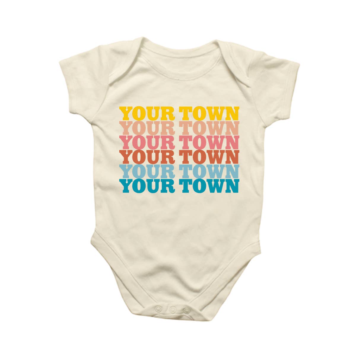 Rock Scissor Paper - Wholesale Bodysuit (Non-Footed) - Baby - Personalized City Baby Bodysuit - Supergraphics Repeat name 16