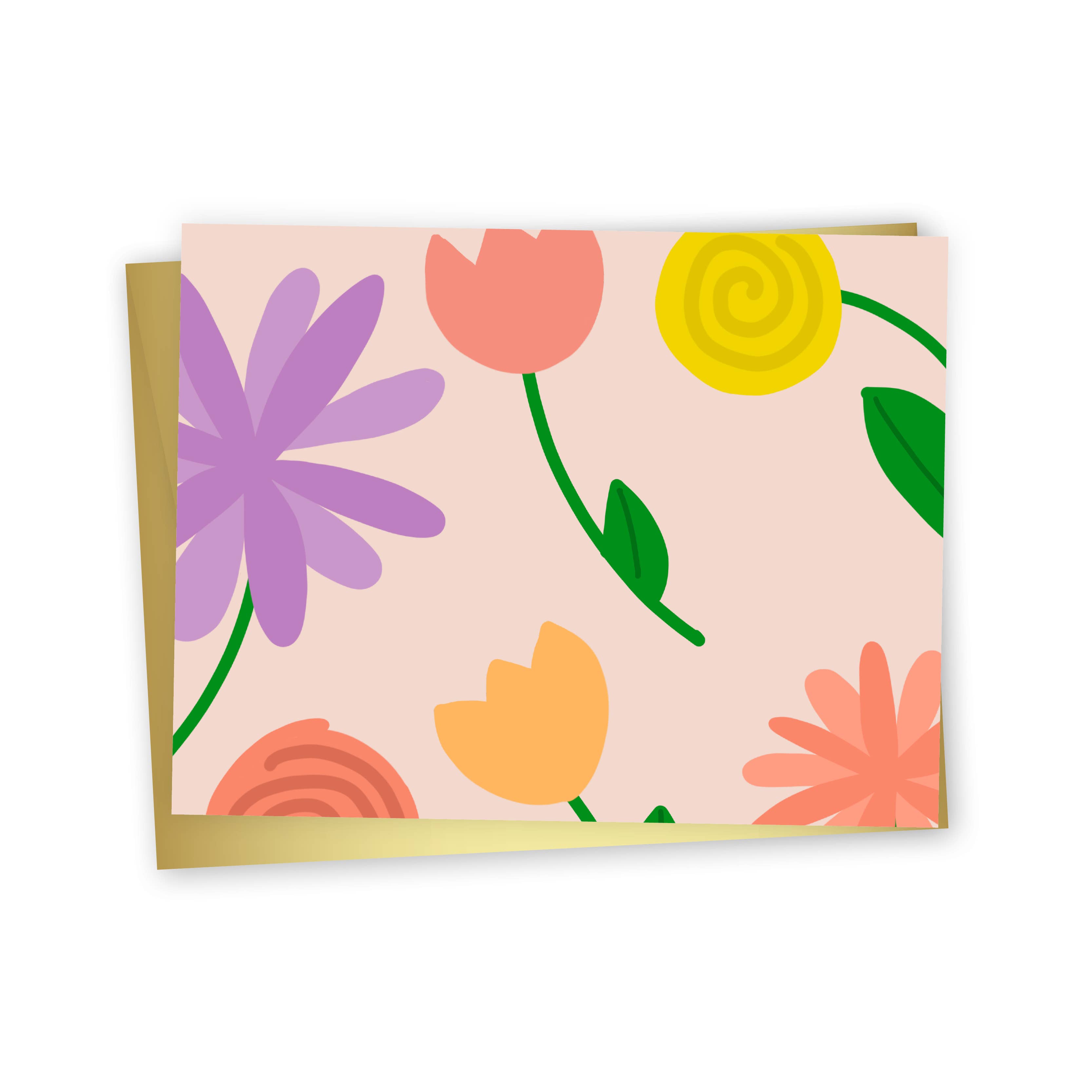 funday goods - Wholesale Stationery/Notecard Set - Floral Blank Note Card - Fresh Cut Blush Boxed Set of 8