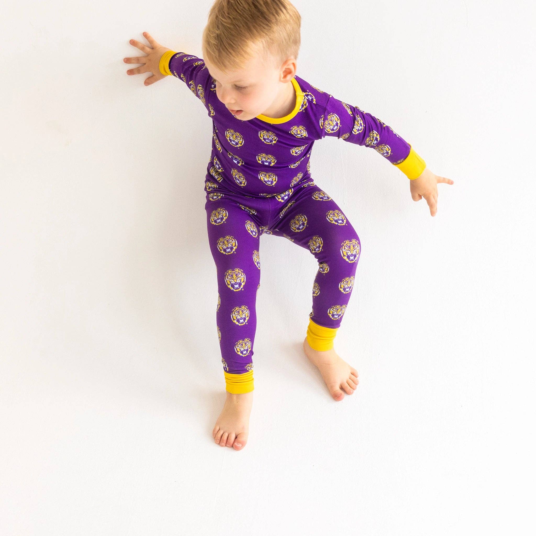 Tailgate Tikes - Wholesale Sleepwear Set - Kids - LSU TIgers Two-Piece Pajama Set2