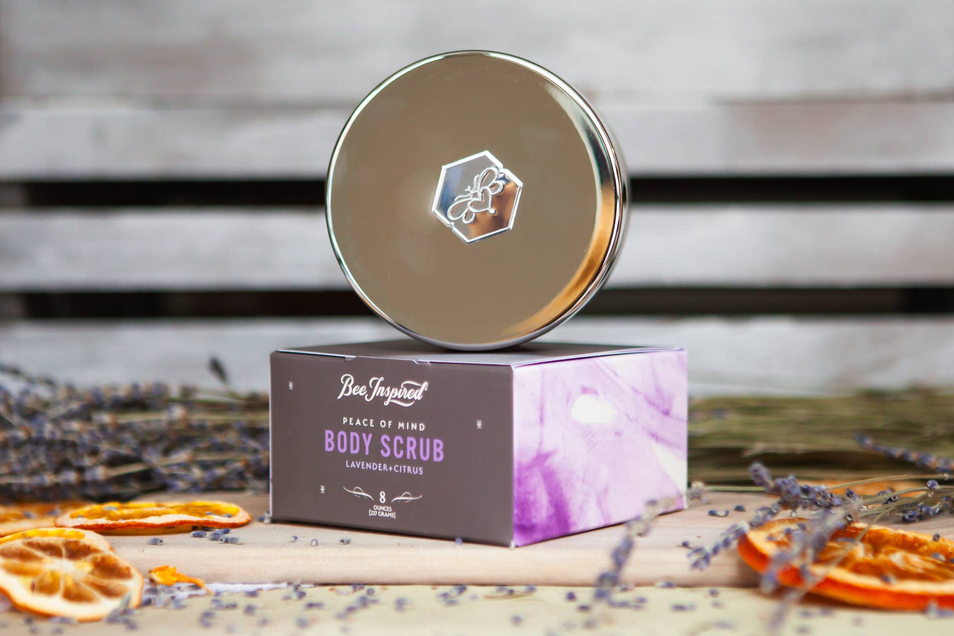Bee Inspired - Wholesale Body Scrub/Exfoliant - Peace of Mind Body Scrub | 8oz Lavender Citrus Body Scrub4