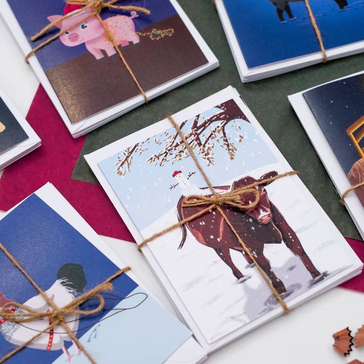 The Yellow Windmill - Vente Cartes de Noël - Carte de Noël durable, sans plastique, écologique, FSC1