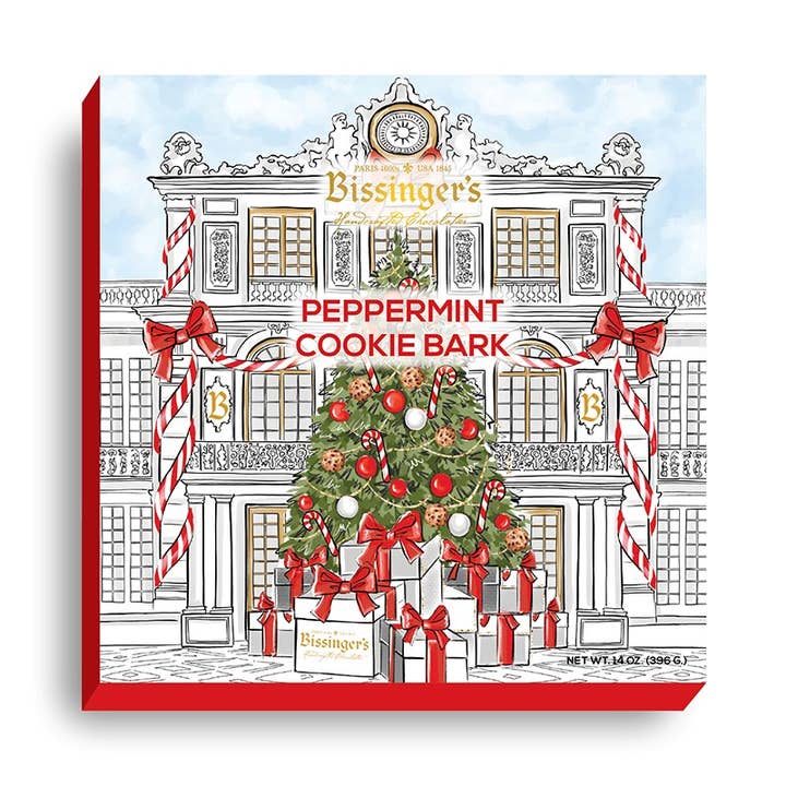 Bissinger's - Wholesale Chocolate Bar - White and Dark Chocolate Peppermint Cookie Bark -14 OZ