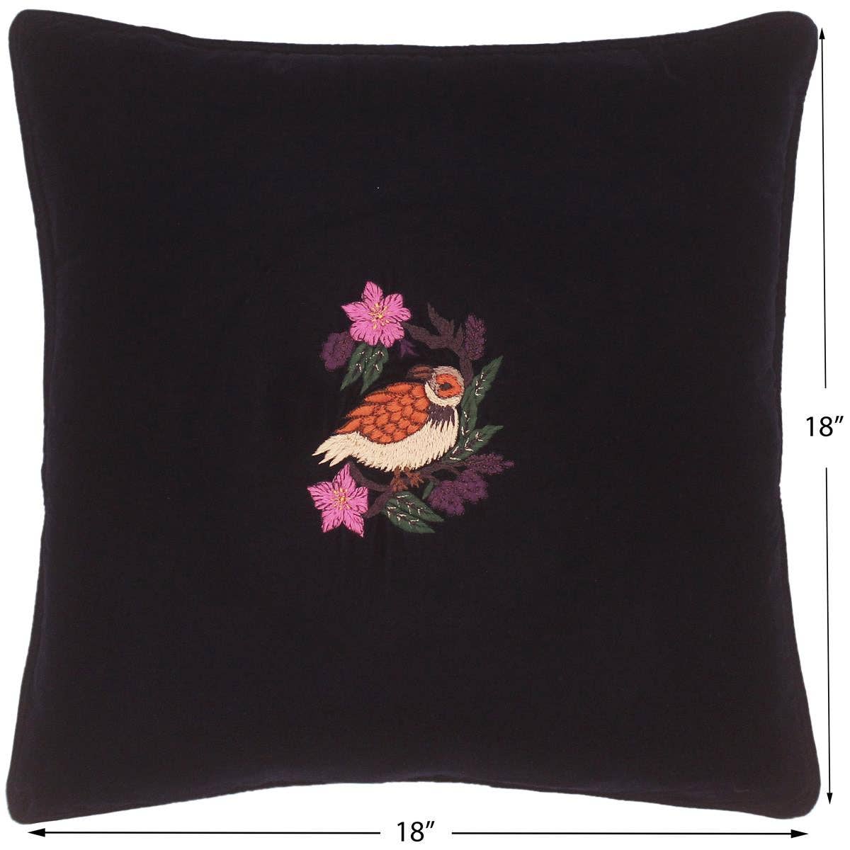 Arshs Fine Rugs - Wholesale Throw/Decorative Pillow - Tribal Geddes Hand Embroidered Italian Velvet Pillow1