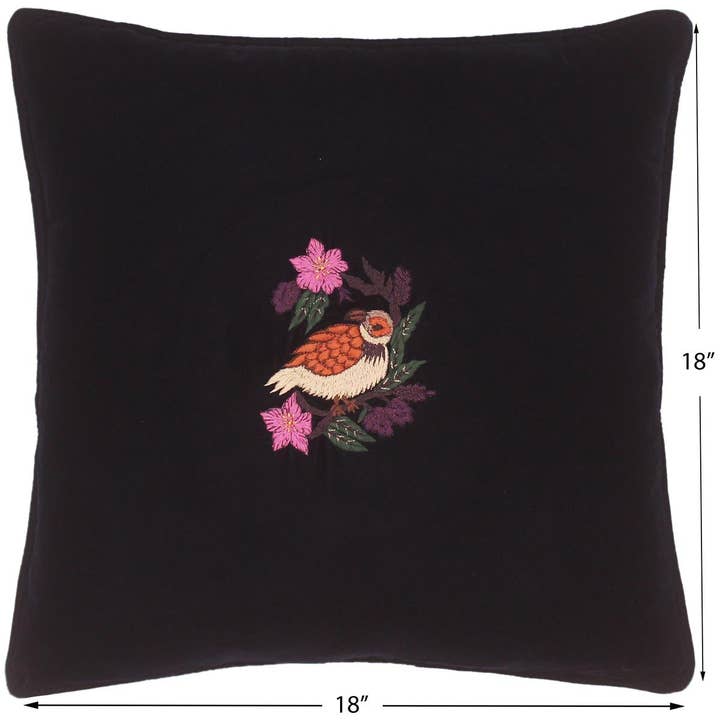 Arshs Fine Rugs - Wholesale Throw/Decorative Pillow - Tribal Geddes Hand Embroidered Italian Velvet Pillow1