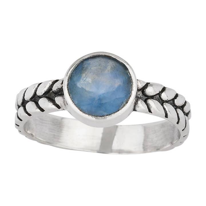 Ocean Nugget Apatite Sterling Silver Ring for wholesale by Tiger Mountain Jewelry