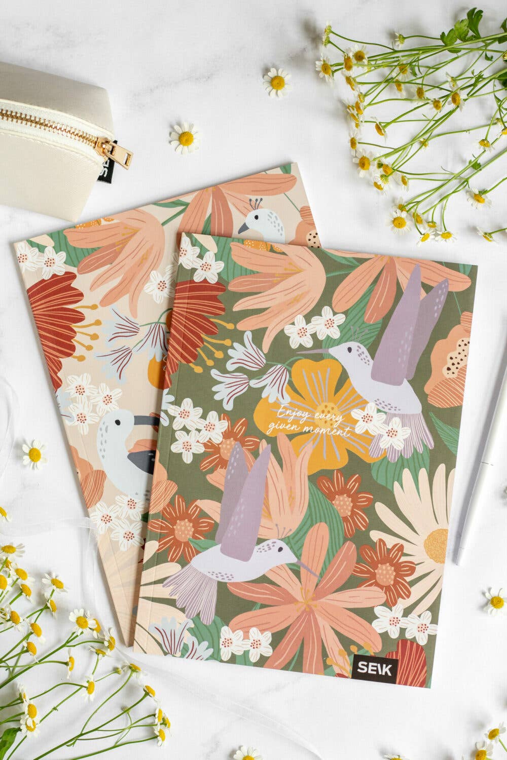 SEIK - Wholesale Notebook - Squared and lined notebook Jungle &amp; Birdies (2 stk)1
