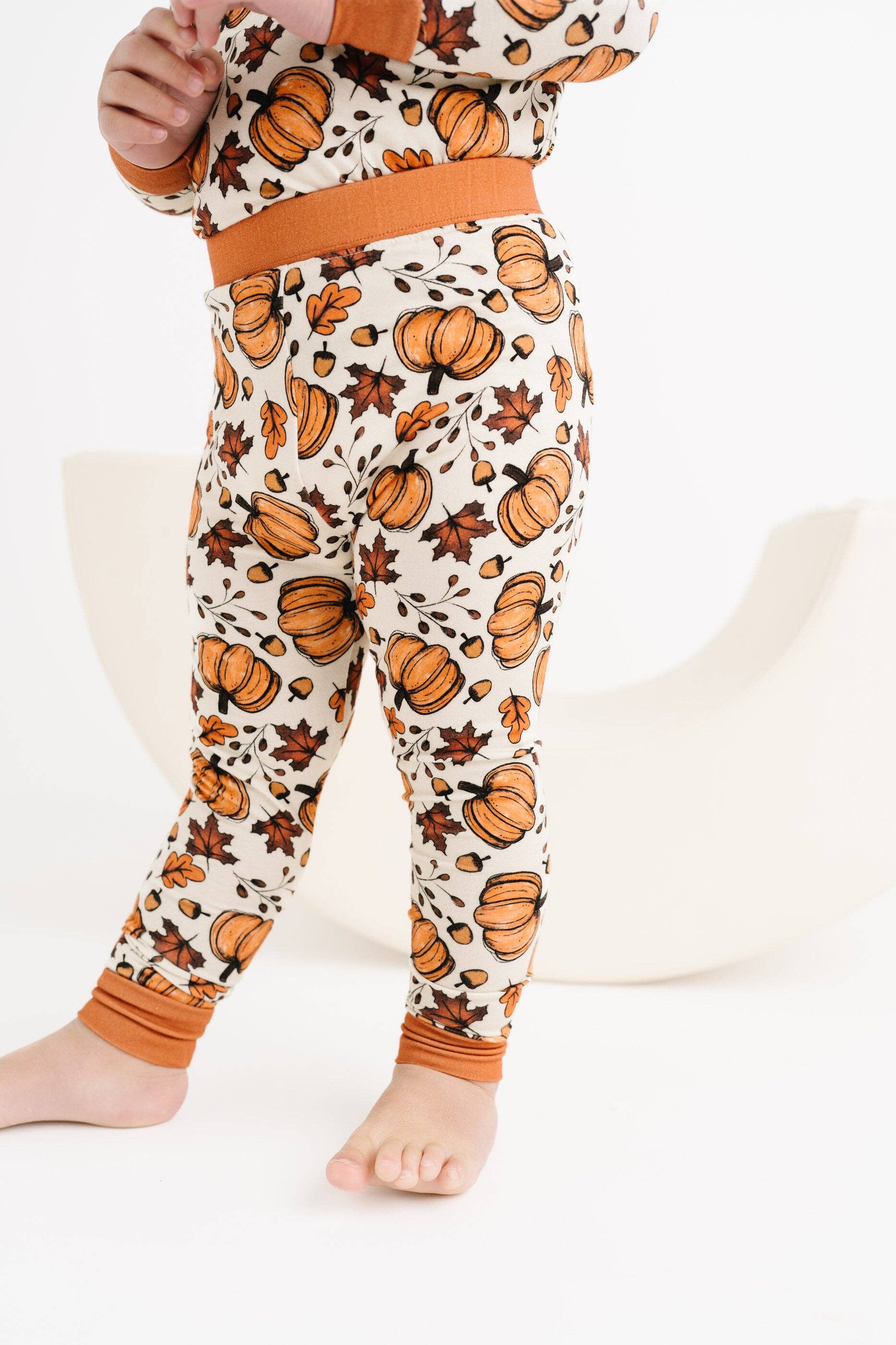 Little One Shop - Wholesale Top & Pant Set - Kids - Pumpkin Harvest Bamboo Set4