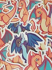 Pokemon Chibi Charizard Stickers for wholesale by Ellesdoodlebox
