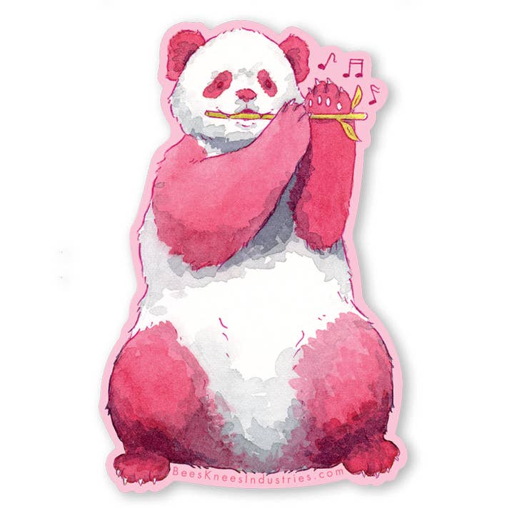 Panda Flute vinylklistermärke för wholesale av Bee's Knees Industries