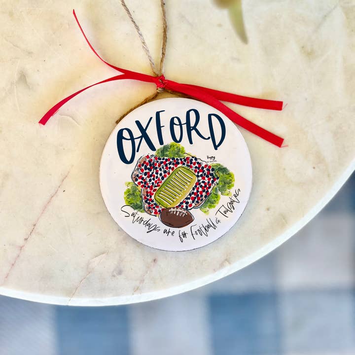Happy By Rachel, LLC - Wholesale Ornament - Oxford, MS Christmas College Town Ornament