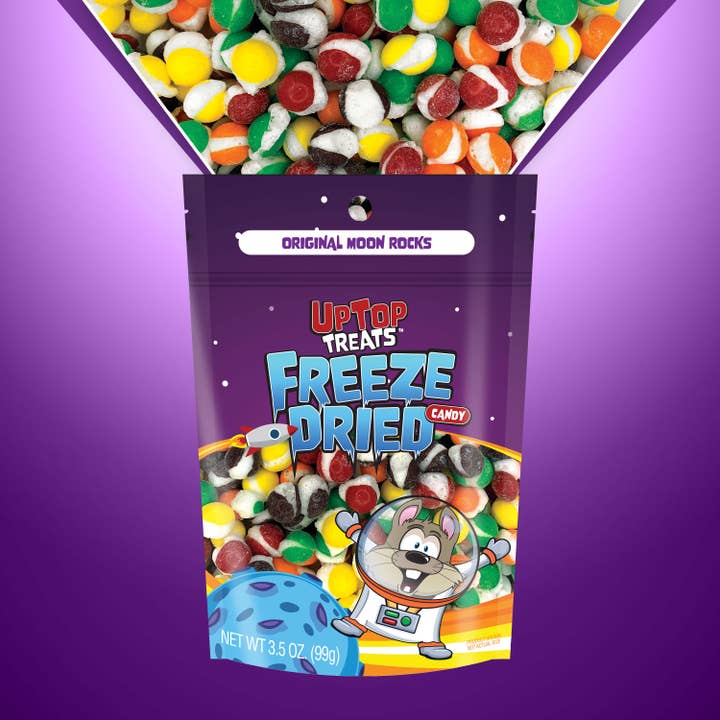 UpTop Treats - Wholesale Hard Candy - Original Moon Rocks - Freeze Dried Candy 3.5oz