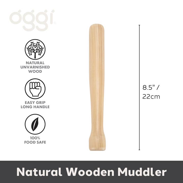 Oggi - Wholesale Muddler - Cocktail Muddler - Wooden - 8.5" / 22cm1