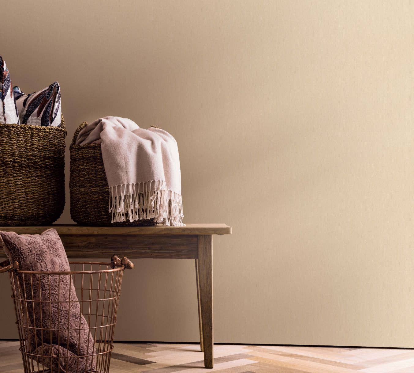 Marburg – Engroshandel Tapetrulle – Beige mørk almindeligt tapet til soveværelse, stue eller1