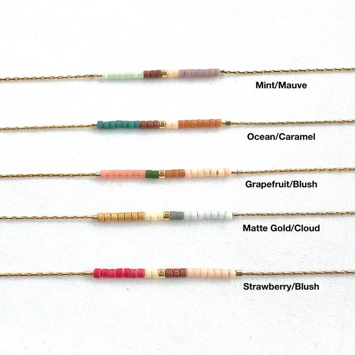 Ocean Breakup - Wholesale Beaded Bracelet - Springtime Minimalist Beaded Bracelets