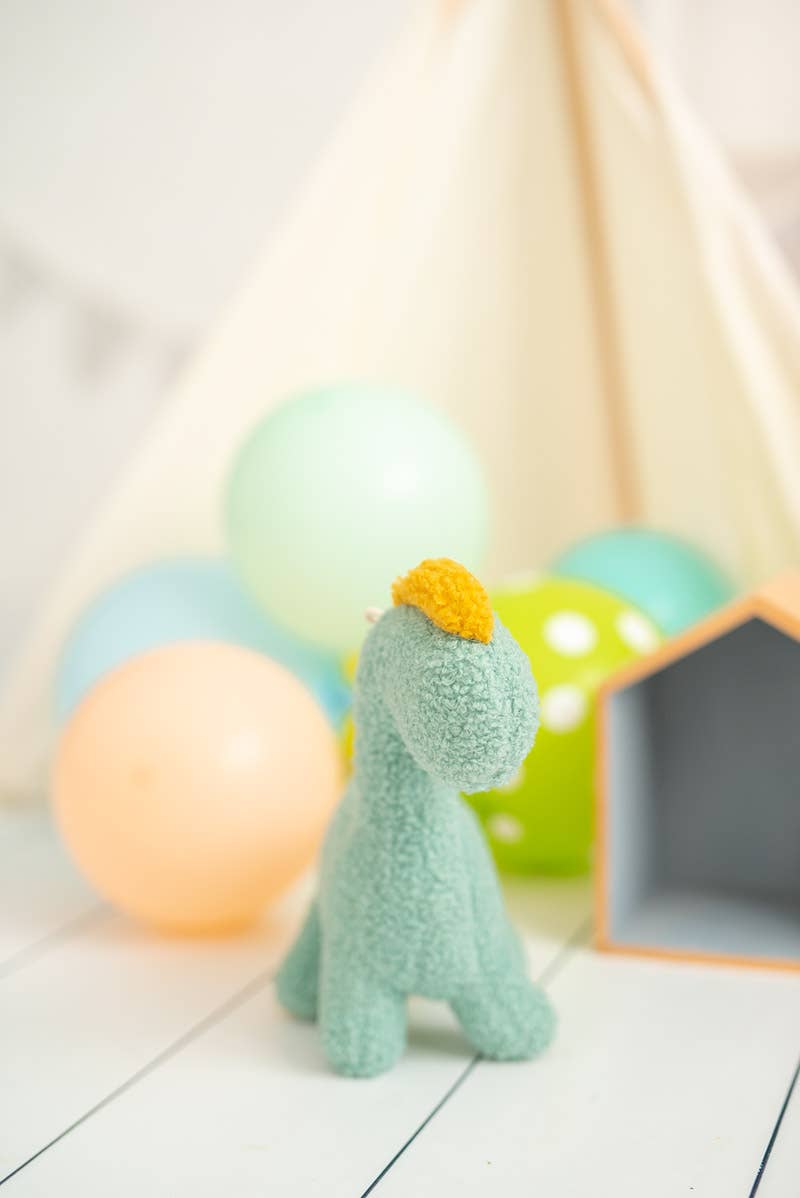 Crochetts – Engroshandel Plyslegetøj - Børn og baby – Baby Dinosaur grøn blød bamse1