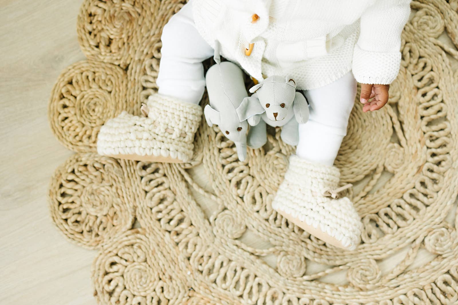 Beba Bean - Vente Bottines – bébé - CHAUSSONS POUR BÉBÉ - PULL ET MOCCS - IVOIRE5