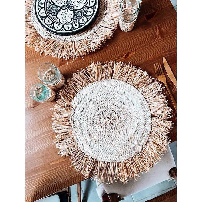 High crafty – wholesale Placemat – Round Straw Placemats Set – Handwoven Natural Placemats for 0
