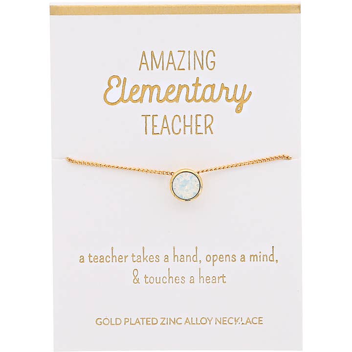 Collar chapado en oro con ópalo blanco elemental de 16 a 17,5 pulgadas para venta al por mayor de Pavilion