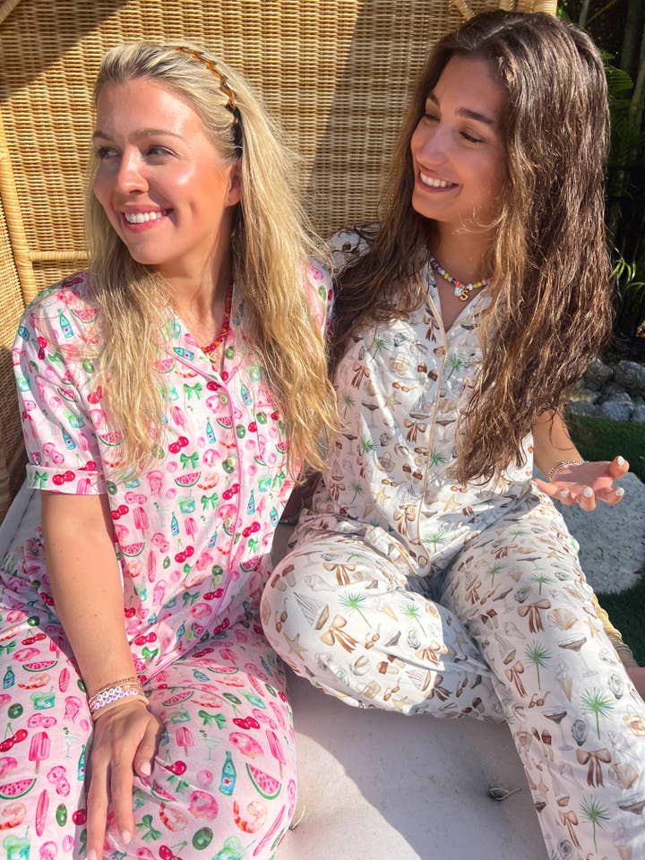 KENZKUSTOMZ - Wholesale Sleepwear Set - Women's - Pink Summer Spritz - Short Sleeve + Pant Pajama Set10