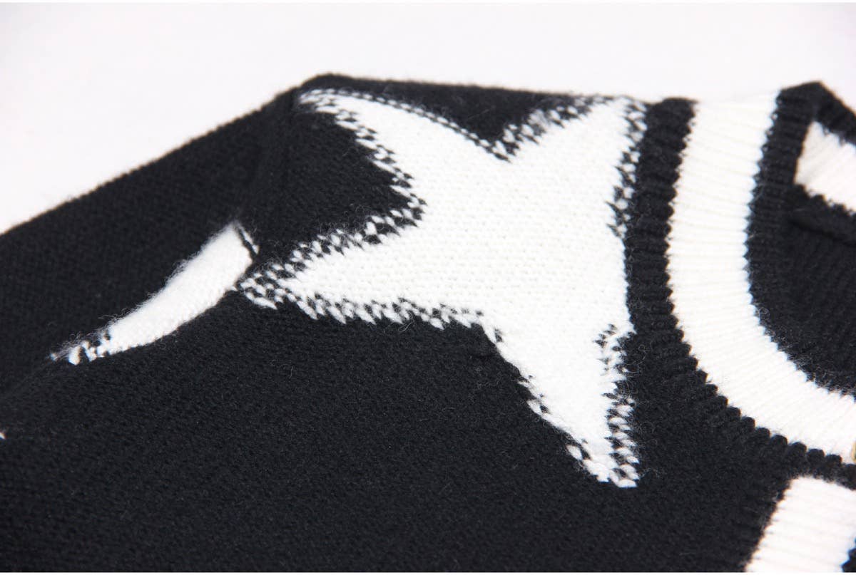 Productseeker – wholesale Cardigan – Women’s – JK029 Cozy Star-Patterned Knit Cardigan Jacket15