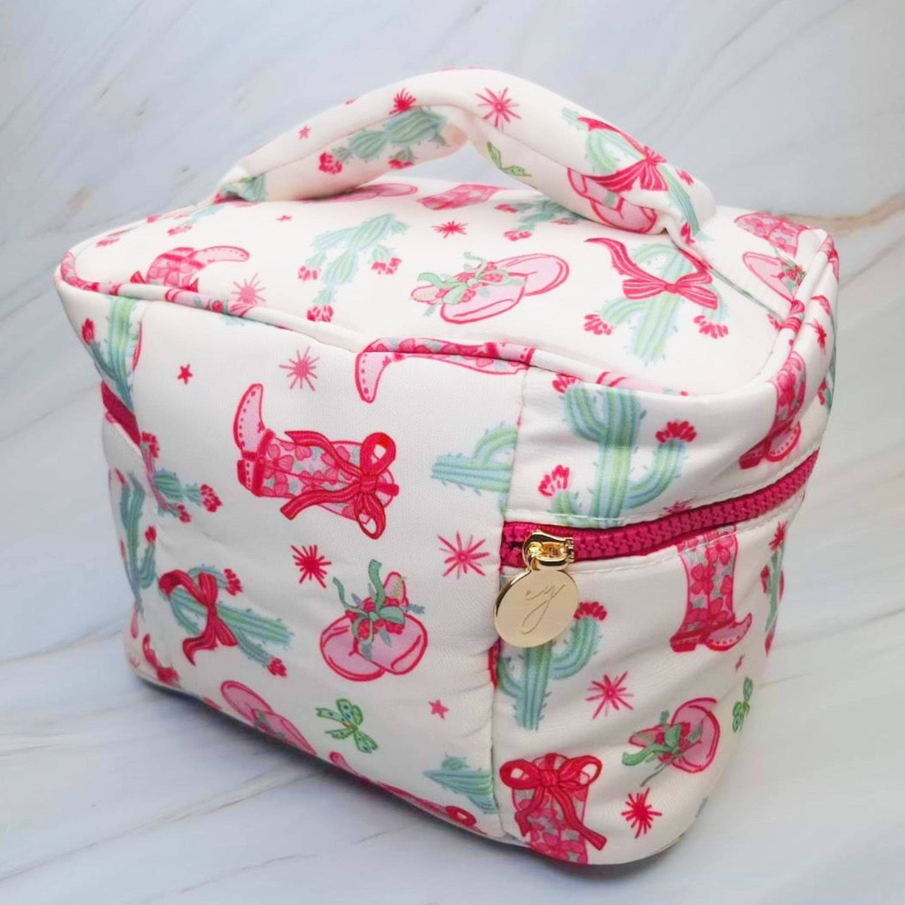 Ellison+Young - Wholesale Makeup/Cosmetic Bag - Western Whimsy Travel Cosmetic Case With Handle3