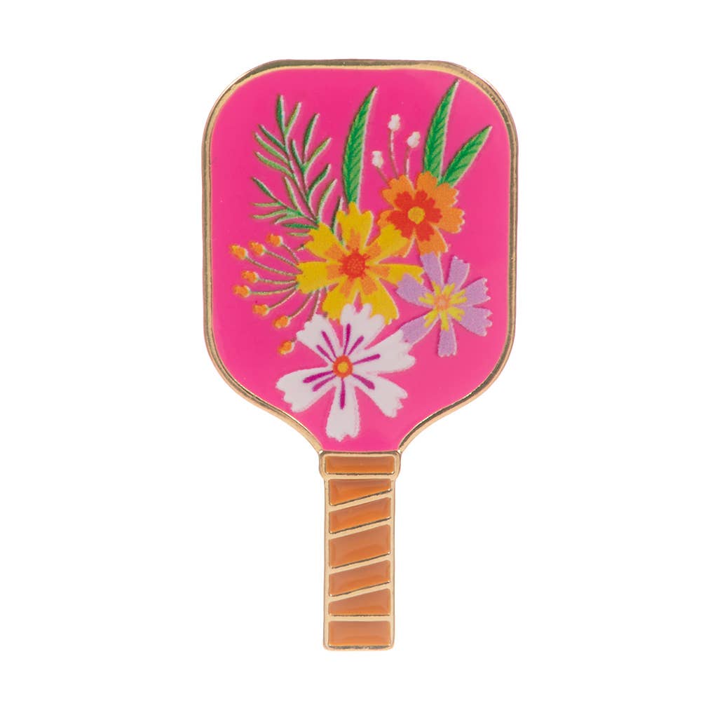 Sensibling Corp. – wholesale Brosch – Emaljerad randig pickleballracket nål brosch8