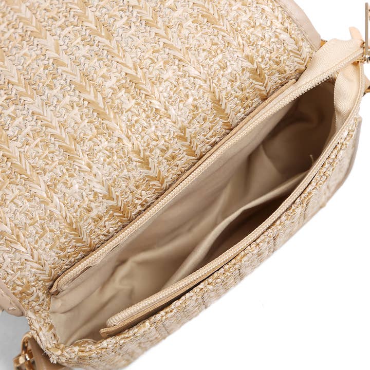 Fashion City - Wholesale Crossbody Bag - Women's - Straw Round Bottom Crossbody Summer Bag4