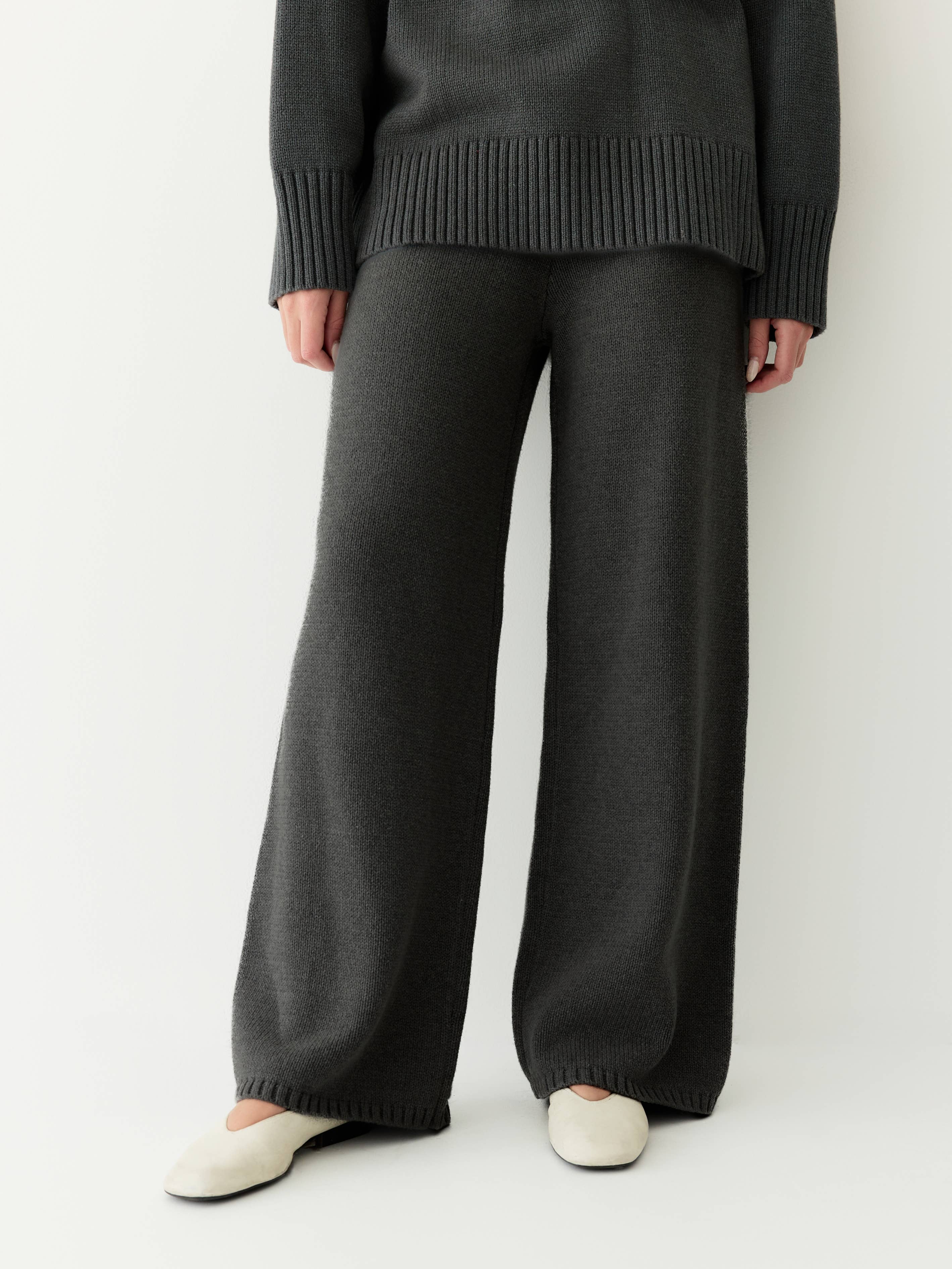 All Row - Wholesale Pants - Women's - The Phoebe Pants | Knit Wide Leg Pants3