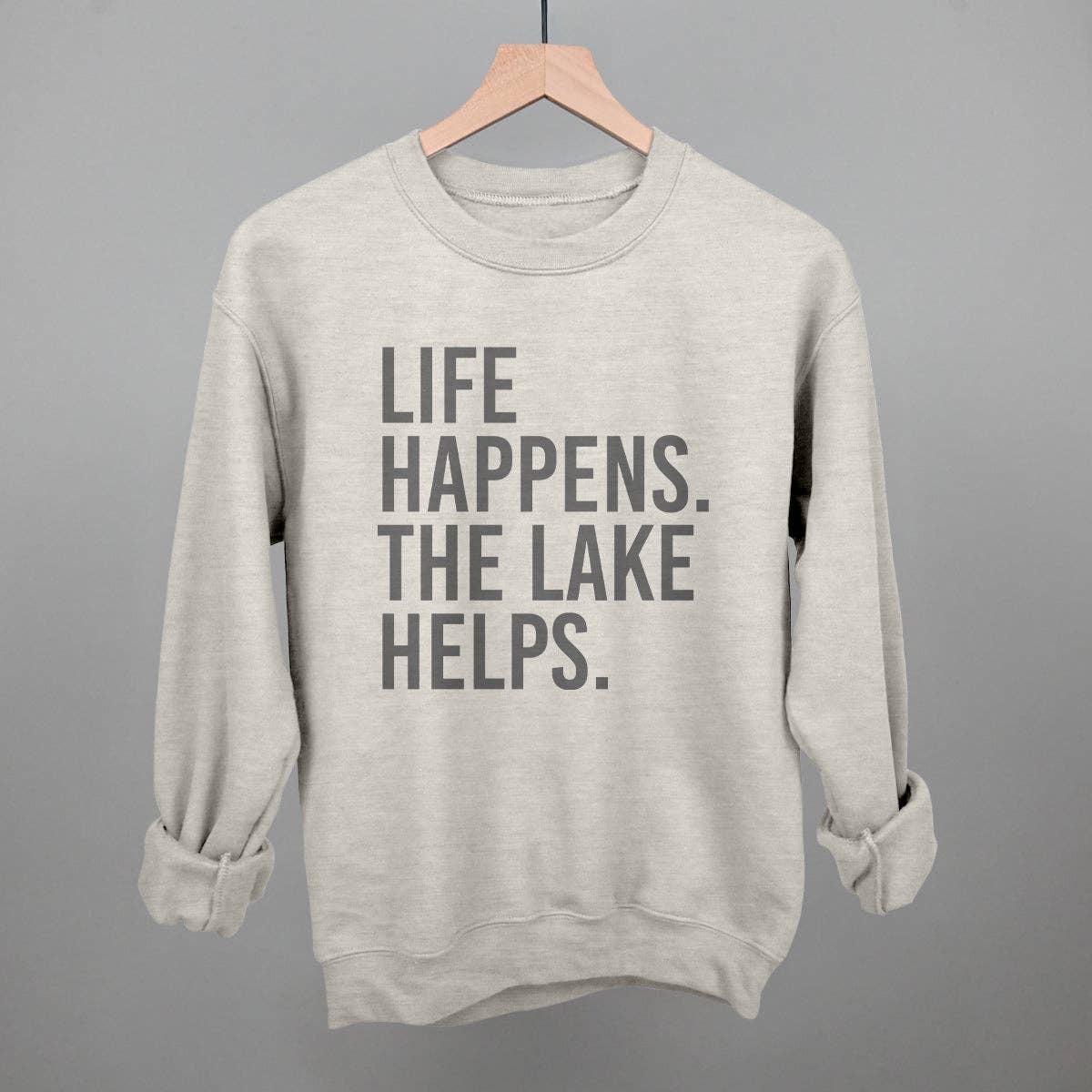 Ivy + Cloth - Wholesale Graphic Sweatshirt - Women's - Life Happens. The Lake Helps.9
