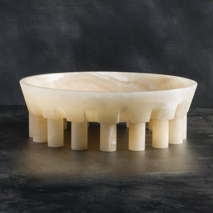 Pomona Bowl Large - Ivory Onyx for wholesale by Studio H Collection