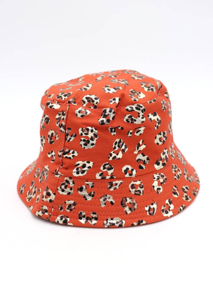 Bob estampado de leopardo com detalhe dourado - tamanho único por atacado de LIL' MOON