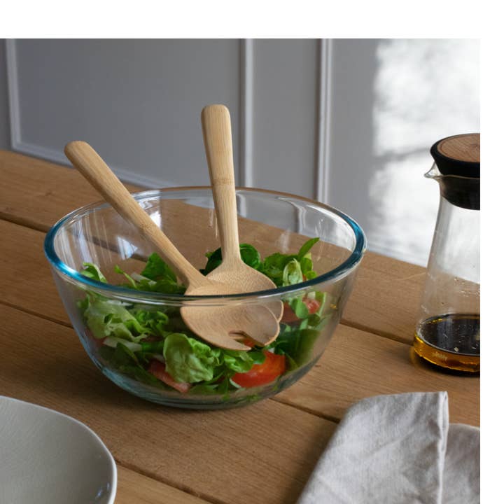 Bamboo Salad Servers for wholesale by Pebbly International