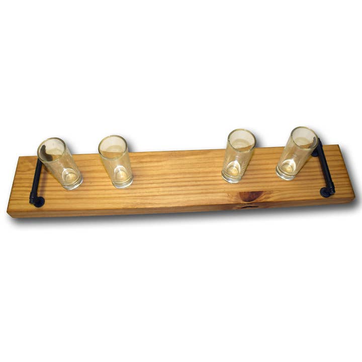 Layne Wilson - Wholesale Bar tool - Tequila Flight Board with Four Shooter Glasses2