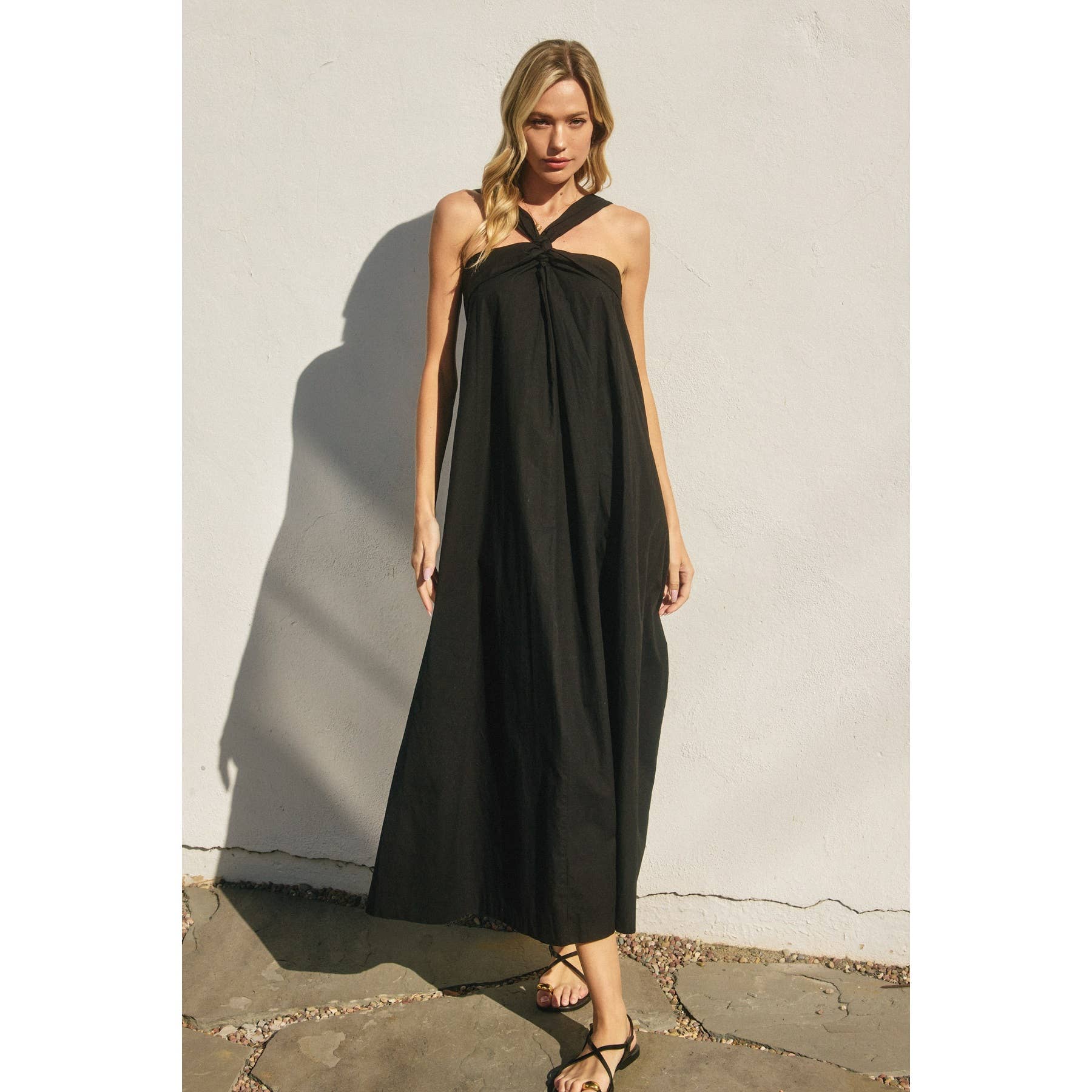 Dress Forum - Vendita all'ingrosso Vestito - Donna - Abito lungo in cotone con scollo all'americana (1)13