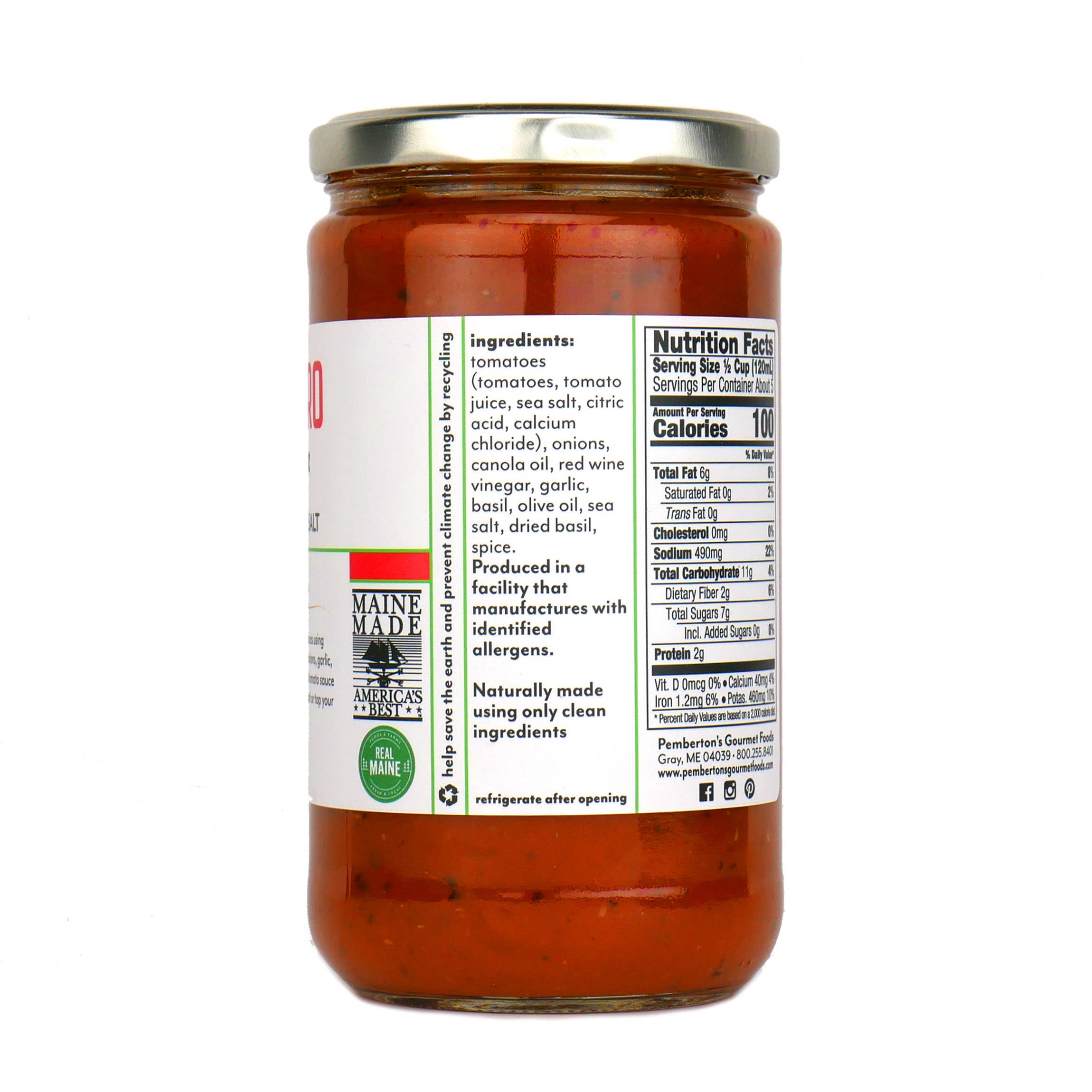 Pemberton's Gourmet Foods - Wholesale Pasta Sauce - Basil Pomodoro Pasta Sauce1