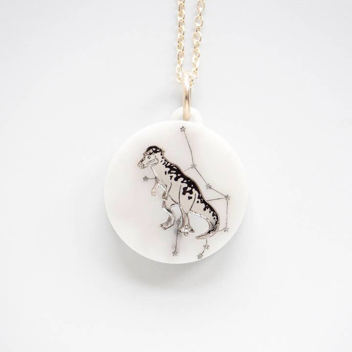 VIRGO pachycephalosaurus halsketting met dierenriem en dinosaurus voor wholesale door designosaur