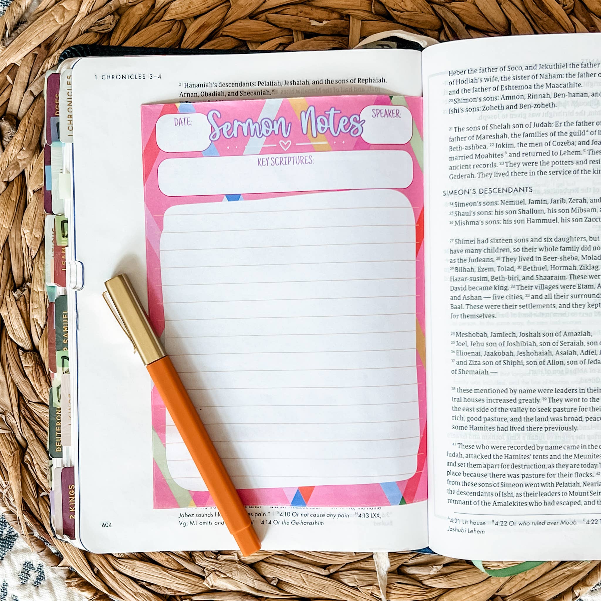 Saving Grace Print Shop - Wholesale Notepad - Bright Sermon Notes Double-Sided 5x7 Notepad=4