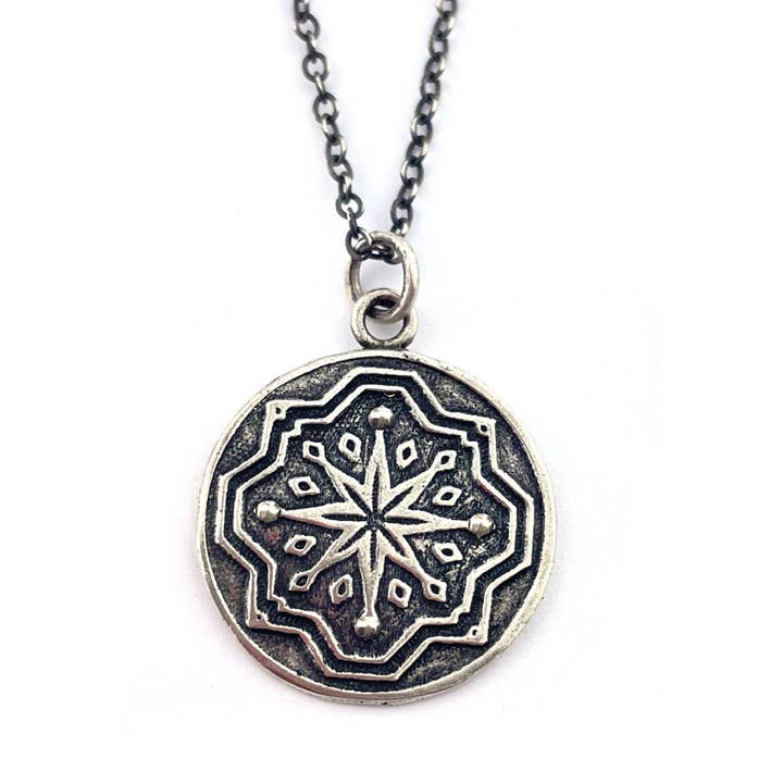 COMPASS ROSE Charm Necklace for wholesale by Compass Rose Design