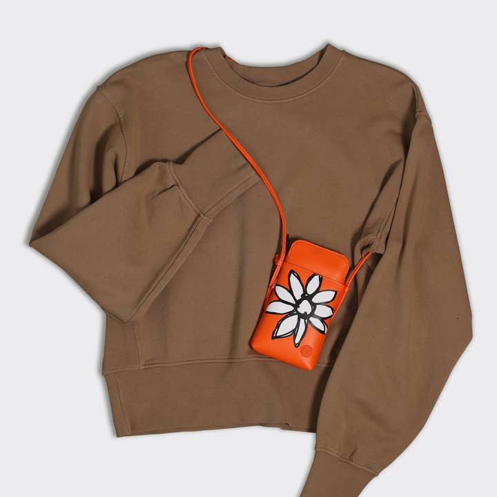 Golla - Wholesale Phone Wallet - Women's - Mini - Orange Flower3