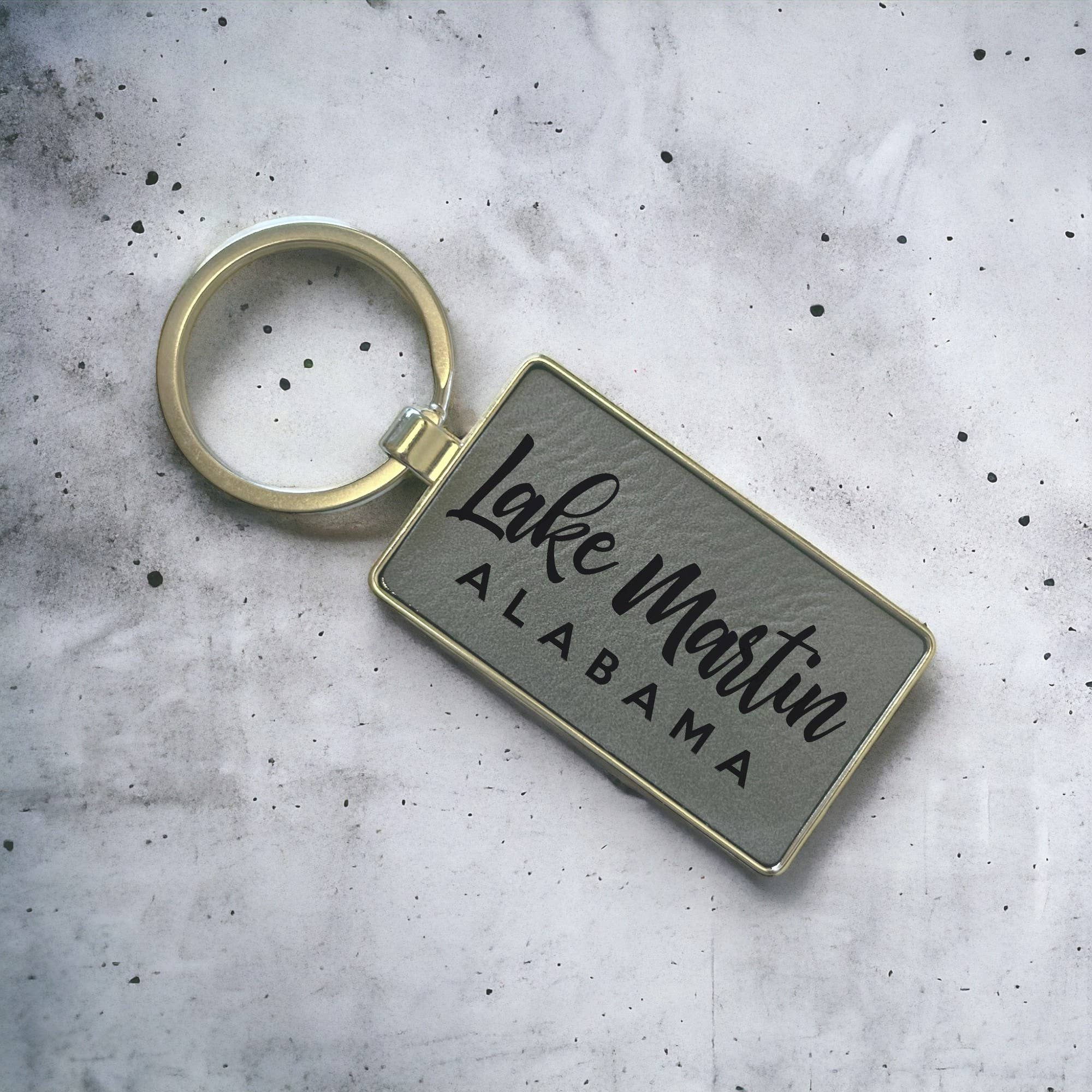 The Lillie Pad - Wholesale Keychain - Unisex - Custom Local Lake Name Leatherette + Metal Keychain9