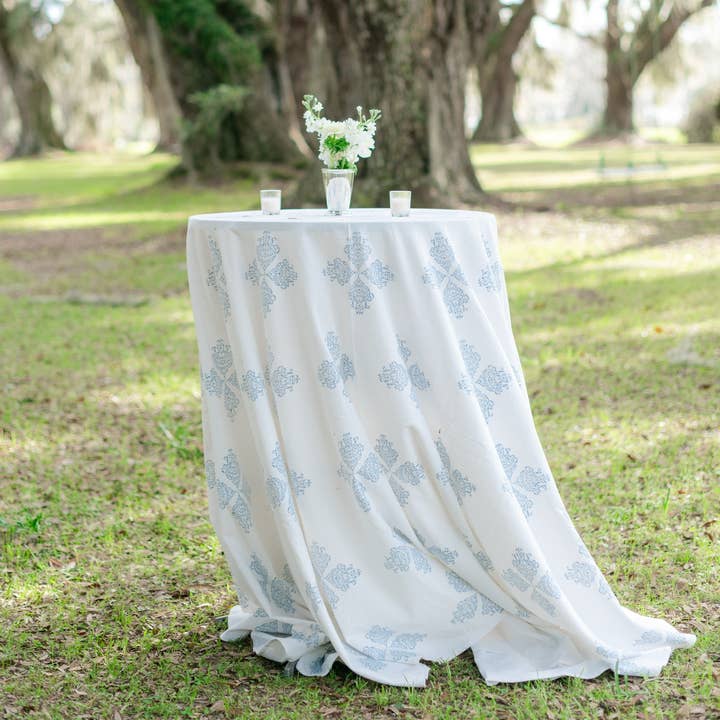 Damask Hand Block Print Tablecloth and other Purchase Wholesale round tablecloths. Free Returns & Net 60 Terms on Faire trending on Faire.